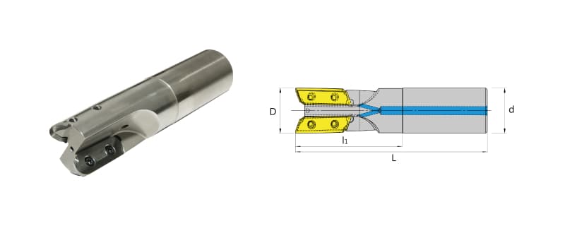 Hurricane indexable milling cutter 