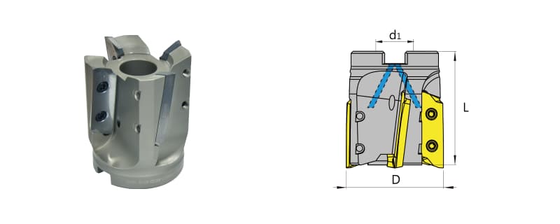 Hurricane shell milling cutter 